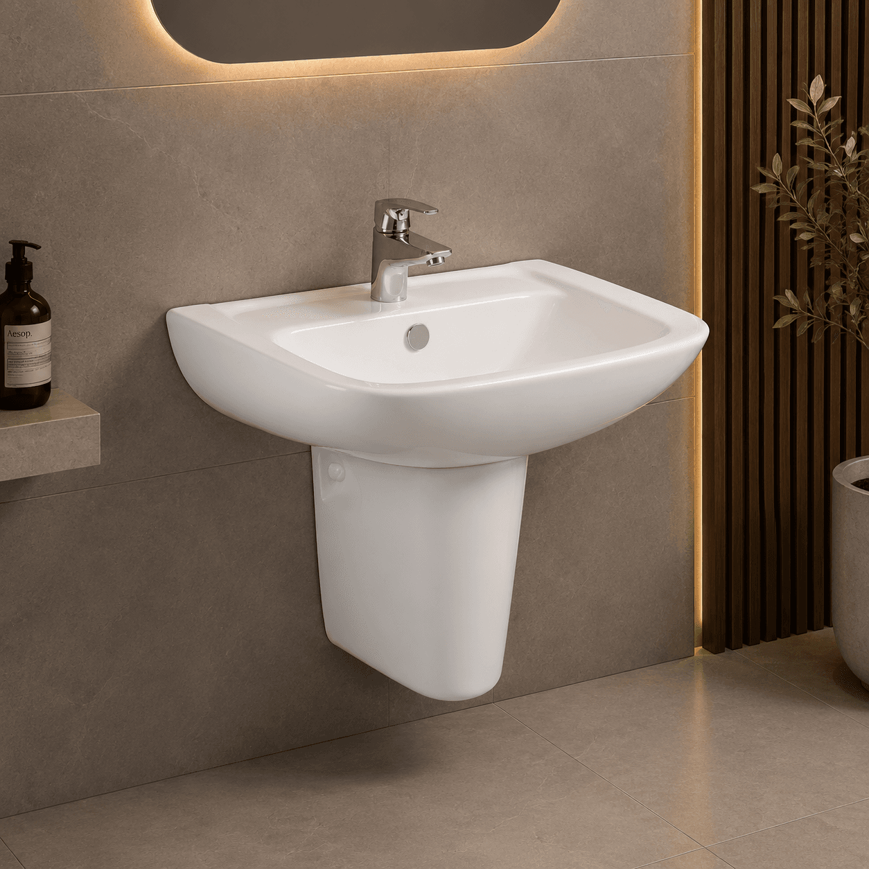 Half Pedestal Wash Basin
